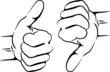 thumbs up and down