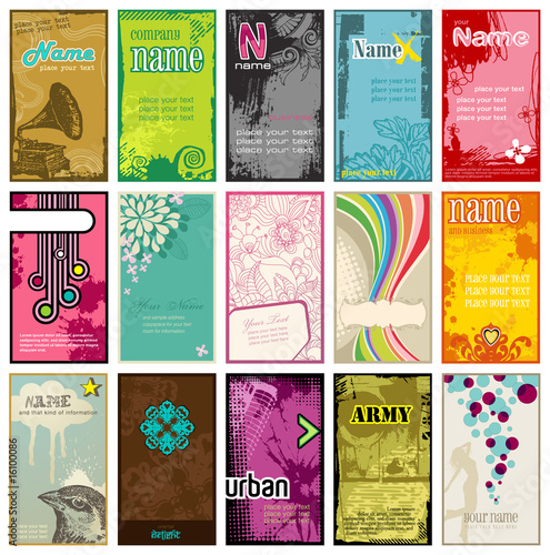 collection of colorful business cards in different styles collection of colorful business cards in different styles