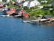 Cabanes rouges en Norvège