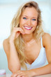 Pretty young female smiling