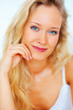 Closeup portrait of a cute young woman
