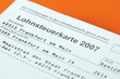 Tax card, close-up