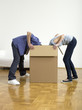 Couple looking in box