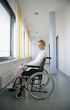 Woman sitting in a wheelchair