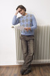 Man holding utility bill