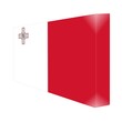 brique glassy avec drapeau malte malta