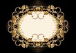 Floral Frame Gold Black