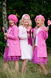 3 pink jacked sisters