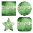 set of 4 grunge flag buttons of saudi arabia