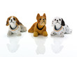 Three retro car nodding dogs Three retro car nodding dogs