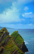 view from dunquin pier, kerry coast, ireland