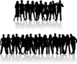 Noisy crowd people , vector work