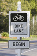 Bike lane sign