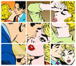 collection of portraits of young couples in love