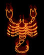 Collection of zodiac signs engulfed in fire
