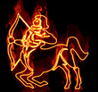 Collection of zodiac signs engulfed in fire