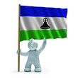 Lesotho flagge staunen
