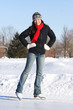 Woman ice skating