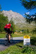 Signalétique cyclotouriste au col du Galibier