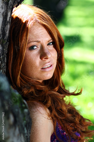 Photo: Portrait of the beautiful red-haired girl Portrait of the beautiful red-haired girl