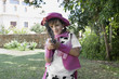 Young girl in cowgirl costume