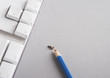 Close up of broken pencil lead