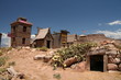 décor de western, village en bois et sa mine