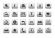Illustration: Clean web icons white. Clean web icons white.