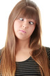 Woman's Face with a extreme grimace.