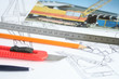 Drawing of excavator Drawing of excavator