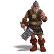 mighty fantasy dwarf with a hammer mighty fantasy dwarf with a hammer
