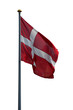 Danish flag isolated on white Danish flag isolated on white