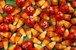 Candy corn and pumpkins