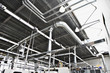 Low angle of industrial warehouse