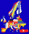 Europe flags
