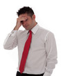 a businessman with a headache a businessman with a headache