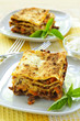 Plates of lasagna