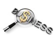 magnifier and business text magnifier and business text