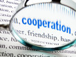 mot coopération bleu sous la loupe mot coopération bleu sous la loupe