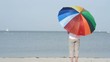 Frau am Strand