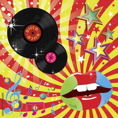 Vector: Disco Music and Dance Event Illustration Disco Music and Dance Event Illustration