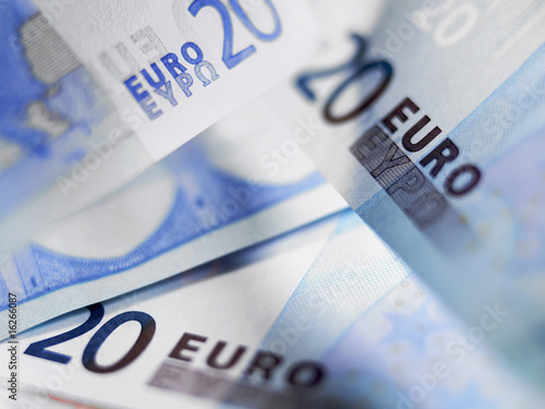 Photo: Close up of 20 euro notes Close up of 20 euro notes