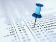 Pushpin in list of share prices