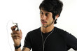 Man listening music