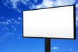 White blank billboard on a nice blue sky