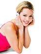 Young woman speaking on mobile phone Young woman speaking on mobile phone