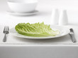 Close up of lettuce on plate
