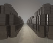 Illustration: Oil barrels depot Oil barrels depot