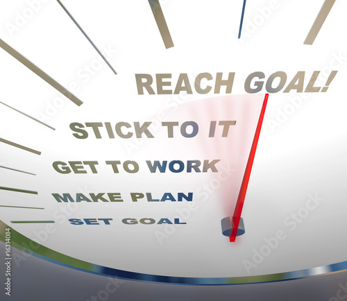 Illustration: Speedometer - Reaching Your Goal Speedometer - Reaching Your Goal