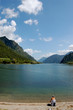 Pescatore sul lago d'Idro